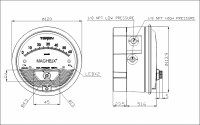 TEREN A2GT преобразователь / манометр / контроллер перепада давления, выходы 0-10V, 4..20mA, RS485/Modbus