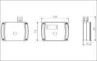 TEREN ALS преобразователь / датчик наружной освещенности,  выход 0-10V/4..20mA, RS485/Modbus, LCD дисплей