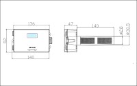 TEREN IAQMD канальный преобразователь качества воздуха (VOC/CH<sub>2</sub>O/PM2.5/PM10/CO<sub>2</sub>/T/RH)