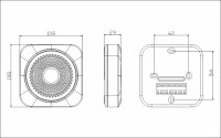 TEREN IAQMG настенный преобразователь / датчик качества воздуха (VOC/CH2O/PM2.5/PM10/CO2/T/RH) для помещений