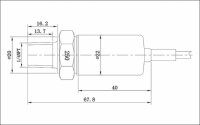 TEREN PT преобразователь / датчик давления для жидкостей и газов. Чертеж, размеры