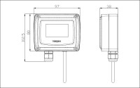 TEREN T13 наружный уличный датчик температуры с пассивным выходом Pt100 Class A, Pt1000 Class A. Чертеж, размеры корпуса.