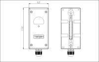 TEREN TCH-1 контроллер защиты от перегрева. Чертеж, размеры корпуса.